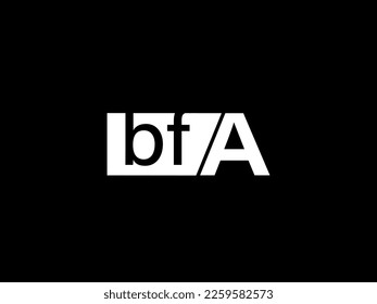 BFA Logo and Graphics design vector art, Icons isolated on black background