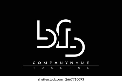 Projeto de letra abstrata BFB. Design de logotipo comercial moderno com tipografia abstrata e estilo contemporâneo