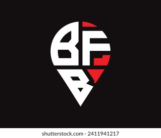 BFB letter location shape logo design