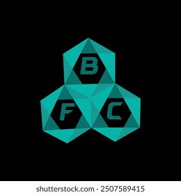 Logotipo de letra minimalista creativa BFC. Diseño de logotipo de letra de alfabeto de iniciales de Vector único BFC
