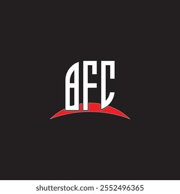 BFC letter logo design with white background in illustrator, vector logo modern alphabet font