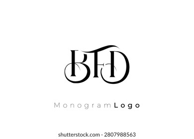 BFD Elegant Monogram Logo Design With Decorative Lettering. Elegant Monogram Logo Design with Decorative Elements and Typography