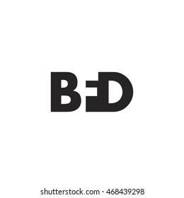 BFD Logo. Vector Graphic Branding Letter Element. White Background