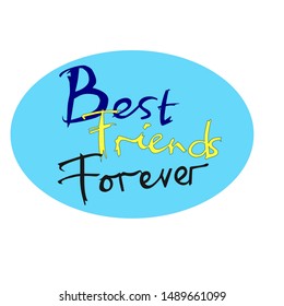 Bff Best Friend Forever Series Children Stock Vector (Royalty Free ...