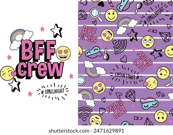 bff crew sonrisa sueño linda chica 