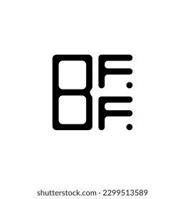 BFF letter logo creative design with vector graphic, BFF simple and modern logo.