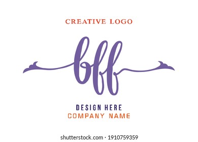 BFF lettering logo is simple, easy to understand and authoritative