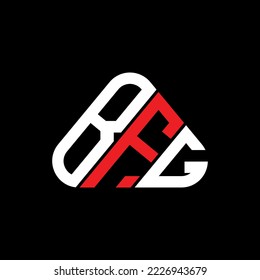 BFG letter logo creative design with vector graphic, BFG simple and modern logo in round triangle shape.