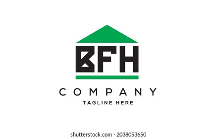 BFH creative three letter real estate logo vector 