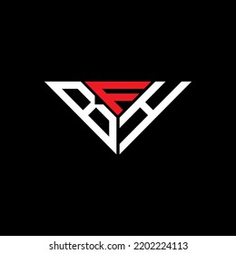 BFH letter logo creative design with vector graphic, BFH simple and modern logo in triangle shape.