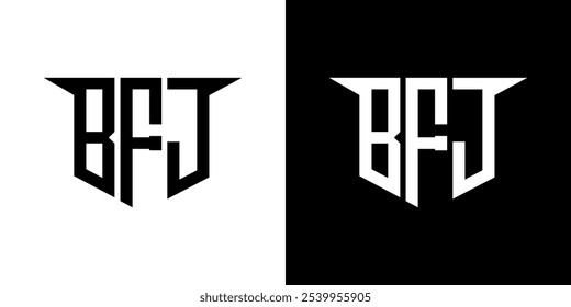 BFJ letter logo design with white background in illustrator, vector logo modern alphabet font overlap style, calligraphy designs for logo, Poster, Invitation, etc.