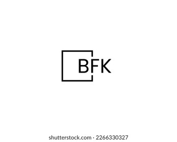 Letra BFK Ilustración del vector de diseño del logotipo inicial