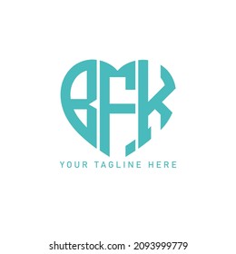 BFK Unique abstract geometric vector logo design.