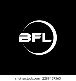 BFL letter logo design in illustration. Vector logo, calligraphy designs for logo, Poster, Invitation, etc.