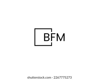 BFM Letter Initial Logo Design Vector Illustration