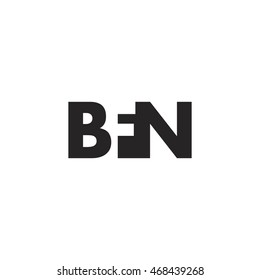 BFN Logo. Vector Graphic Branding Letter Element. White Background