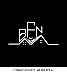 BFN Real State logo design, BFN simple and modern logo. BFN luxurious alphabet design  