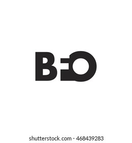 BFO Logo. Vector Graphic Branding Letter Element. White Background