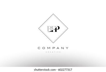 bfp b f p retro vintage simple rhombus three 3 letter combination black white alphabet company logo line design vector icon template 