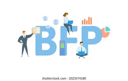 BFP, Bona Fide Purchaser. Concept with keyword, people and icons. Flat vector illustration. Isolated on white.