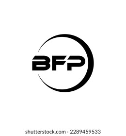 BFP letter logo design in illustration. Vector logo, calligraphy designs for logo, Poster, Invitation, etc.