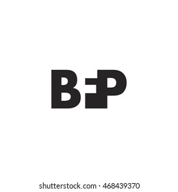 BFP Logo. Vector Graphic Branding Letter Element. White Background