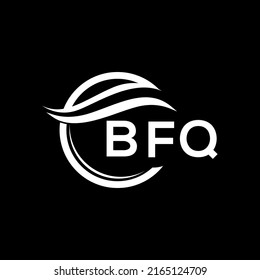 BFQ letter logo design on black background. BFQ creative circle letter logo concept. BFQ letter design.
