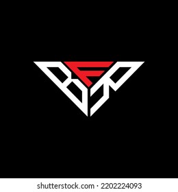 BFR letter logo creative design with vector graphic, BFR simple and modern logo in triangle shape.