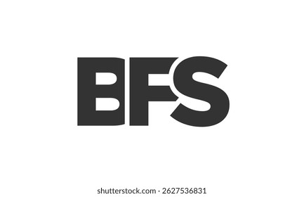 BFS logo design template with strong and modern bold text. Initial based vector logotype featuring simple and minimal typography. Trendy company identity ideal for businesses brand presence.