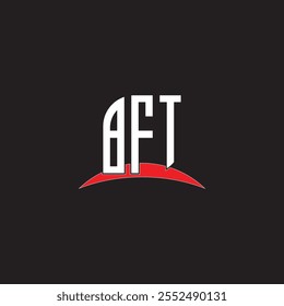 BFT letter logo ontwerp met witte achtergrond in illustrator, vector logo modern alfabet lettertype