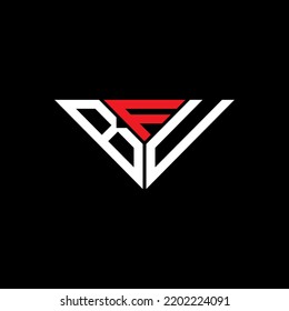 Logo de la letra BFU diseño creativo con gráfico vectorial, logotipo BFU simple y moderno en forma triangular.