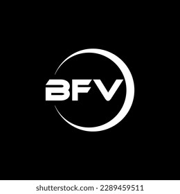 BFV letter logo design in illustration. Vector logo, calligraphy designs for logo, Poster, Invitation, etc.