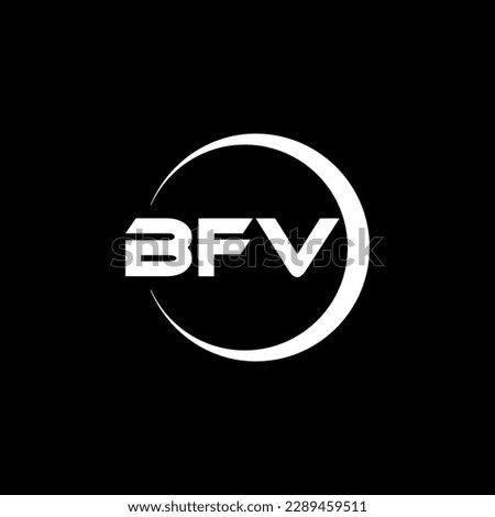 BFV letter logo design in illustration. Vector logo, calligraphy designs for logo, Poster, Invitation, etc.