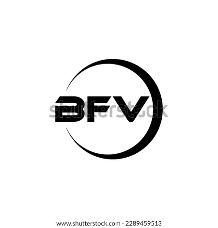 BFV letter logo design in illustration. Vector logo, calligraphy designs for logo, Poster, Invitation, etc.