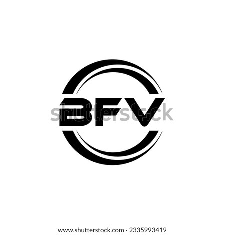 BFV letter logo design in illustration. Vector logo, calligraphy designs for logo, Poster, Invitation, etc.