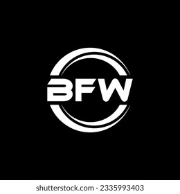 BFW letter logo design in illustration. Vector logo, calligraphy designs for logo, Poster, Invitation, etc.