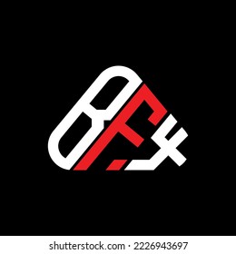 BFX letter logo creative design with vector graphic, BFX simple and modern logo in round triangle shape.