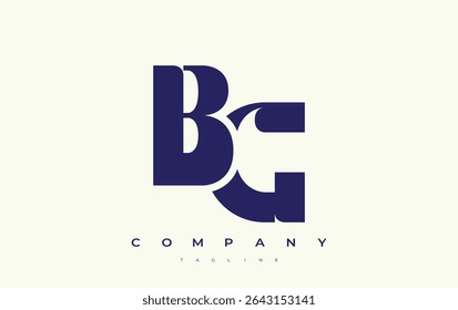 BG Abstract Geometric Logo Design. Modern and elegant logo design with simplistic typography elements, showcasing branding excellence.