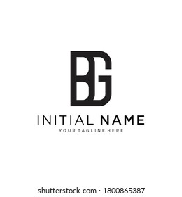 BG Abstract initial monogram letter alphabet logo design