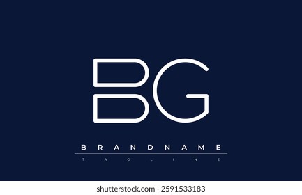 BG Abstract letter logo. This logo icon incorporate with abstract shape in the creative way