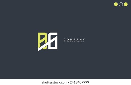 Letras alfabéticas BG Iniciales logotipo de monograma GB, B y G