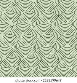 BG Circle like a sea ​​waves.Green Colour