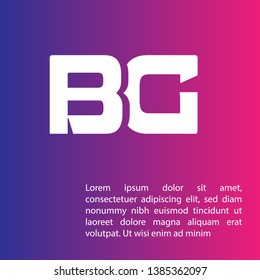 BG company linked letter logo concept. Designed for your web site design, logo, app, UI. initial logo design