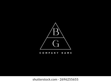 BG Creative Triangle Logo – Modern and Clean Double A Letter Design for Business Branding, Professional Identity, and Minimal Monogram Concepts.
