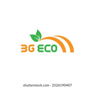 BG eco, BG Ecology logo, Natural element eco logo, green ecology logo template