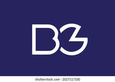 BG elegant logo with initials for company -vector