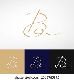 BG Elegant Signature logo features handwritten abstract thin line design, combining sleek curves and delicate strokes. It's minimalist yet stylish, offering a sophisticated branding look.