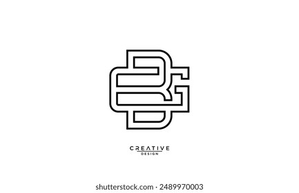 BG, GB, B, G, Letras Abstractas Logo Monograma
