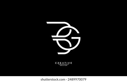 BG, GB, B, G, Abstrakte Buchstaben Logo Monogramm