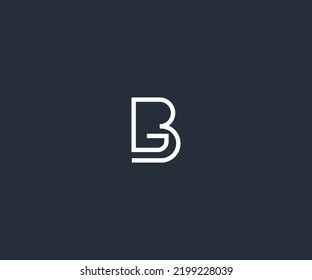 bg, gb, b initiales Logo Monogramm entwirft moderne Vektorvorlagen